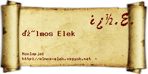 Álmos Elek névjegykártya