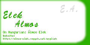 elek almos business card